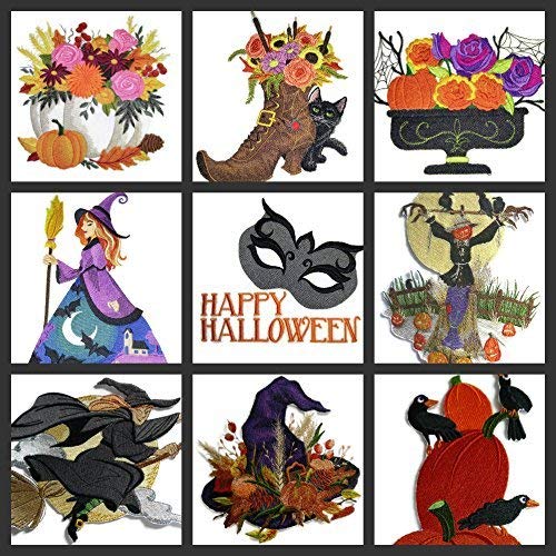 Custom and Unique Happy Halloween [Wild Side Raven] Embroidered Iron on/Sew Patch (8.1" x 5") [Made in USA]