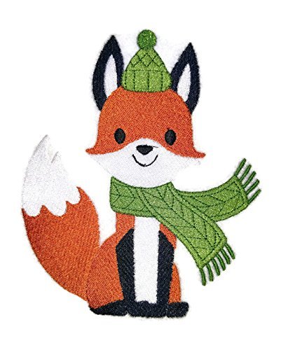 Nature Weaved in Threads, Amazing Baby Animal Kingdom [ Patchwork Pals - Fox] [Custom and Unique] Embroidered Iron on/Sew Patch (4.85" x 5.85") [Made in USA]