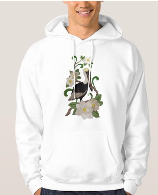 Pájaro personalizado: pelícano pardo oriental de Luisiana y magnolia - Beyond Vision [18 x 27 cm]