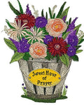 BeyondVision Spring Blooms with Vase [Sweet Hour of Prayer] / (6.33" x 7.8") [] embroidered iron-on patch