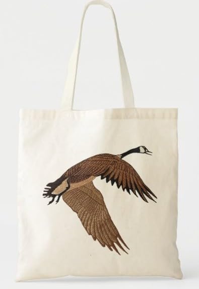 Flying Canada Goose Embroidered Iron On Patch â Applique for Jackets, Backpacks, DIY Crafts â (7.74" x 7.64") Sew On Patch for Clothing & Accessories