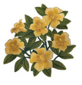 Bloom Jasmine Flowers (5.6" x 5.8") embroidered iron-on patch