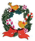Festival Christmas Wreath / (5.53" x 4.85") [] embroidered iron-on patch
