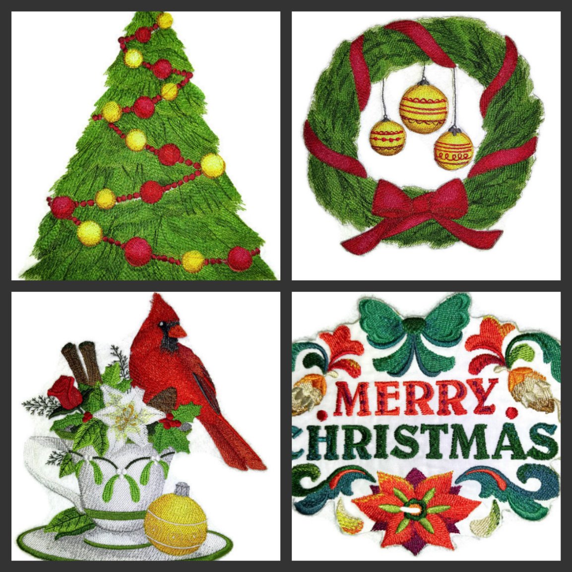 BeyondVision Custom Festival Christmas Tree in Watercolor Embroidered Iron on/Sew Patch (6.88" x 9.52") [Made in USA]