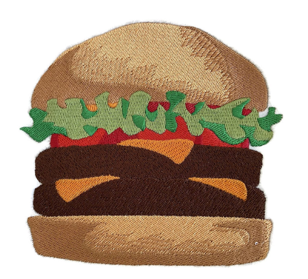 Lets go Outback for BBQ Apron Design [Cheeseburger Fantasy ] Embroidered Iron On/Sew Patch (5.28" x 4.86") Made in USA
