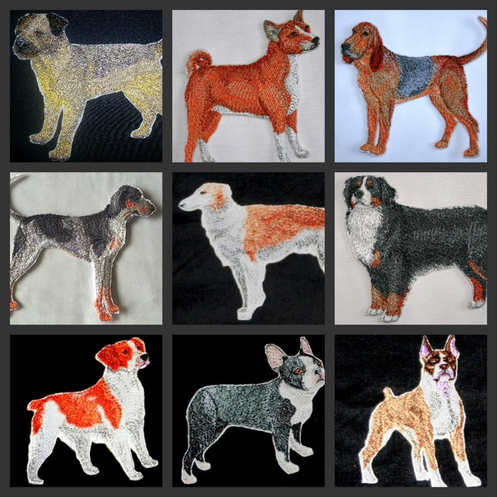 Impresionantes retratos de perros personalizados [Perro de montaña bernés] Parche bordado para planchar o coser [11,4 x 11,4 cm] [Hecho en EE. UU.]