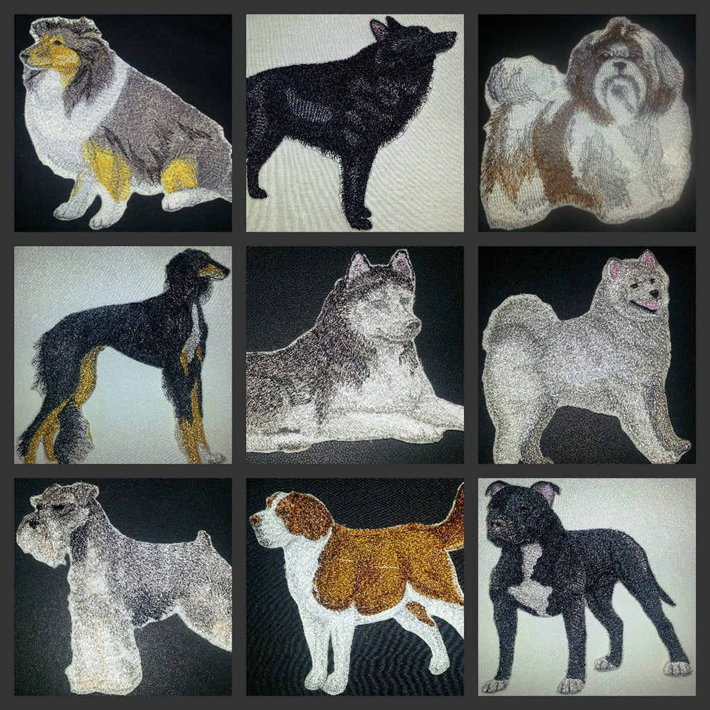 Impresionantes retratos de perros personalizados [Shih Tzu] Parche bordado para planchar o coser [10 x 10,4 cm] [Hecho en EE. UU.]