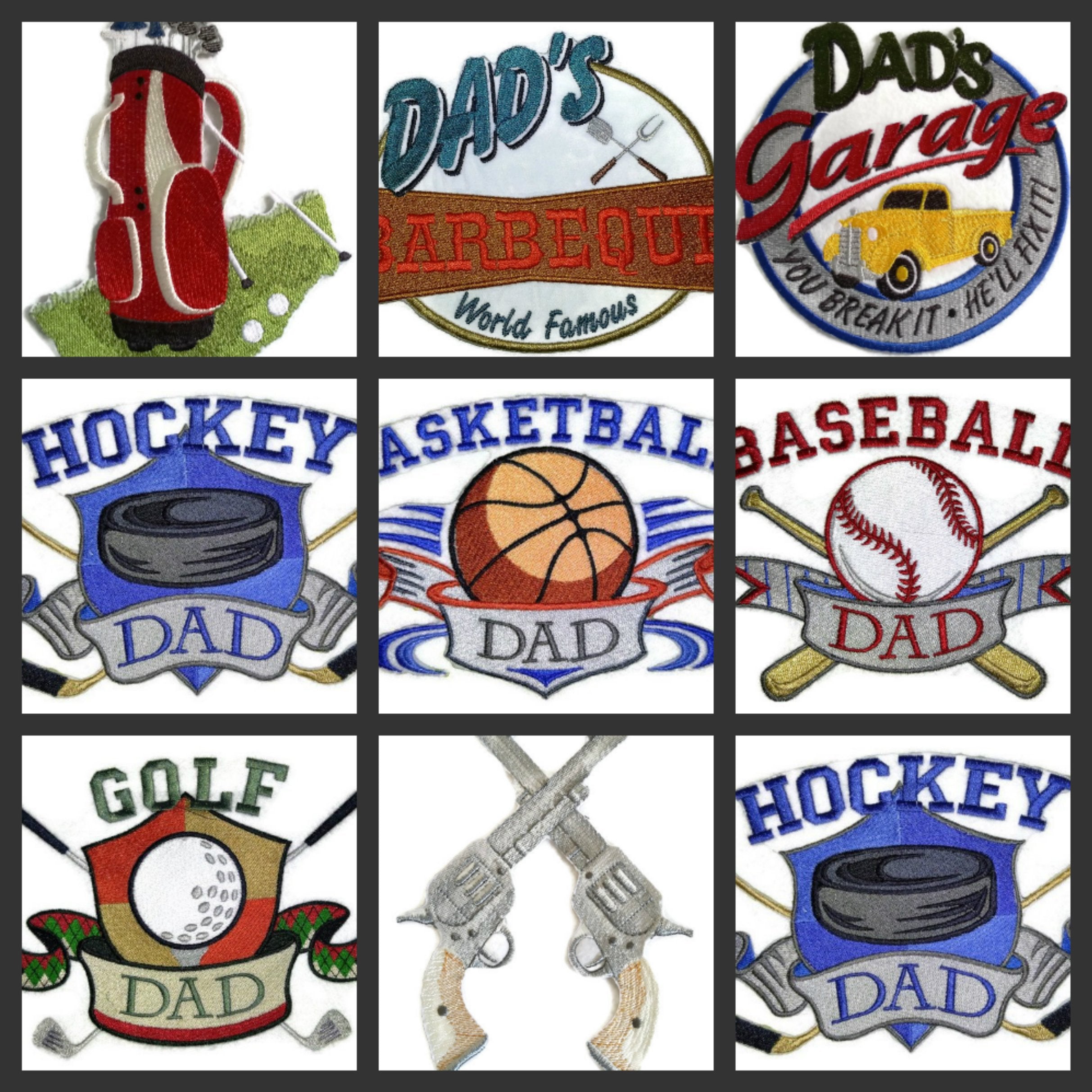 Happy Father's Day Custom and Unique Born to Play Pickleball Stamp Embroidered Iron on/Sew Patch (6.85" x 6.85") [Made in USA]