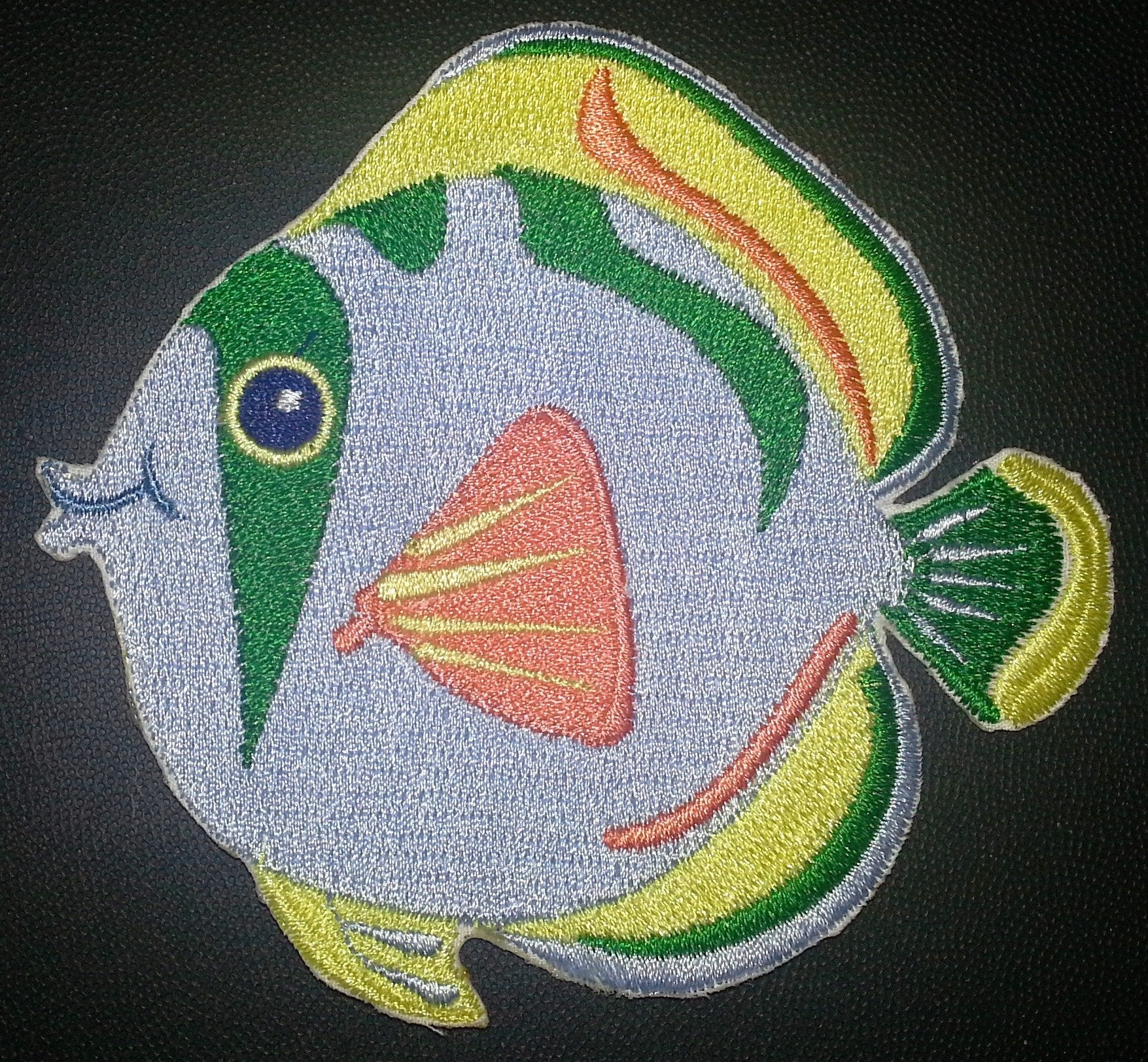 Nature's Bounty Beautiful Custom Fish Portraits [ Tammy Tropical Fish ] Embroidered Iron On/Sew Patch (4.5" x 4") Made in USA