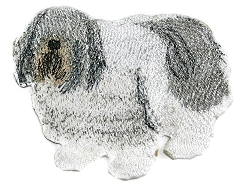 Amazing Custom Dog Portraits [Polish Lowland Sheep ] Embroidered Iron On/Sew patch [4." x 3.5"][Made in USA]