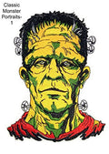 Classic Monster Portraits 1 (7.86" x 6") embroidered iron-on patch