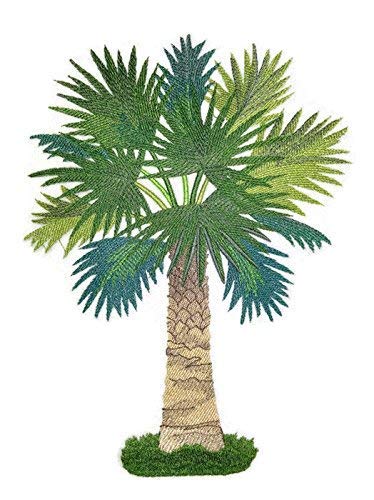 Parche bordado para planchar o coser "Naturaleza entretejida en hilos" [Palmera] [Personalizado y único] [6,9" 9,39"] [Hecho en EE. UU.]