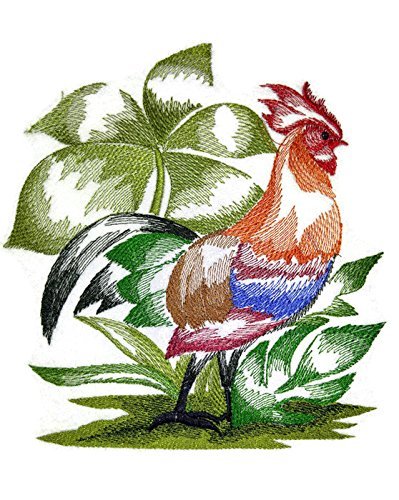 Nature Weaved in Threads, Amazing Rooster [ Red Junglefowl ] [Custom and Unique] Embroidered Iron on/Sew Patch (6.89" x 7.33") [Made in USA]