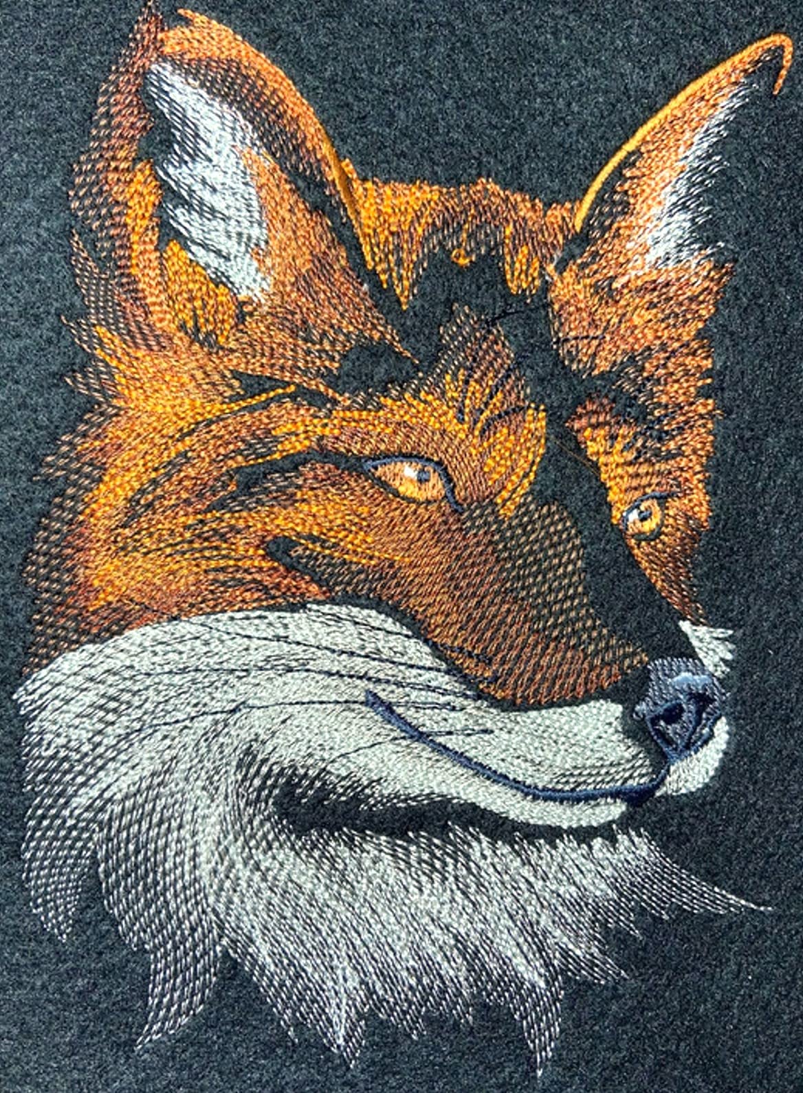 Nature Weaved in Threads, Amazing Animal Kingdom [Shimmering Autumn Fox ][Custom and Unique] Embroidered Iron on/Sew Patch (5.83" x 7.79")