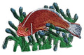 Pink Anemone Fish (6" x 6") embroidered iron-on patch