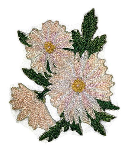 Custom and Unique Garden's Best Delight Flower [Daisy] Embroidered Iron on/Sew Patch (3.5" x 4") [Made in USA]