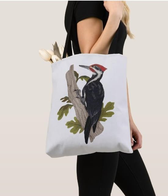 Beyond Vision Custom Bird Pileated Woodpecker Embroidery Iron On/Sew Patch (6.89" x 9.49")