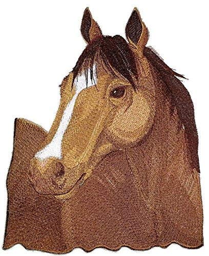 Parche bordado termoadhesivo/cosido con retratos personalizados y únicos de Spirit of Stallions [Cara de Quarter Horse] [28 x 20 cm], fabricado en EE. UU.