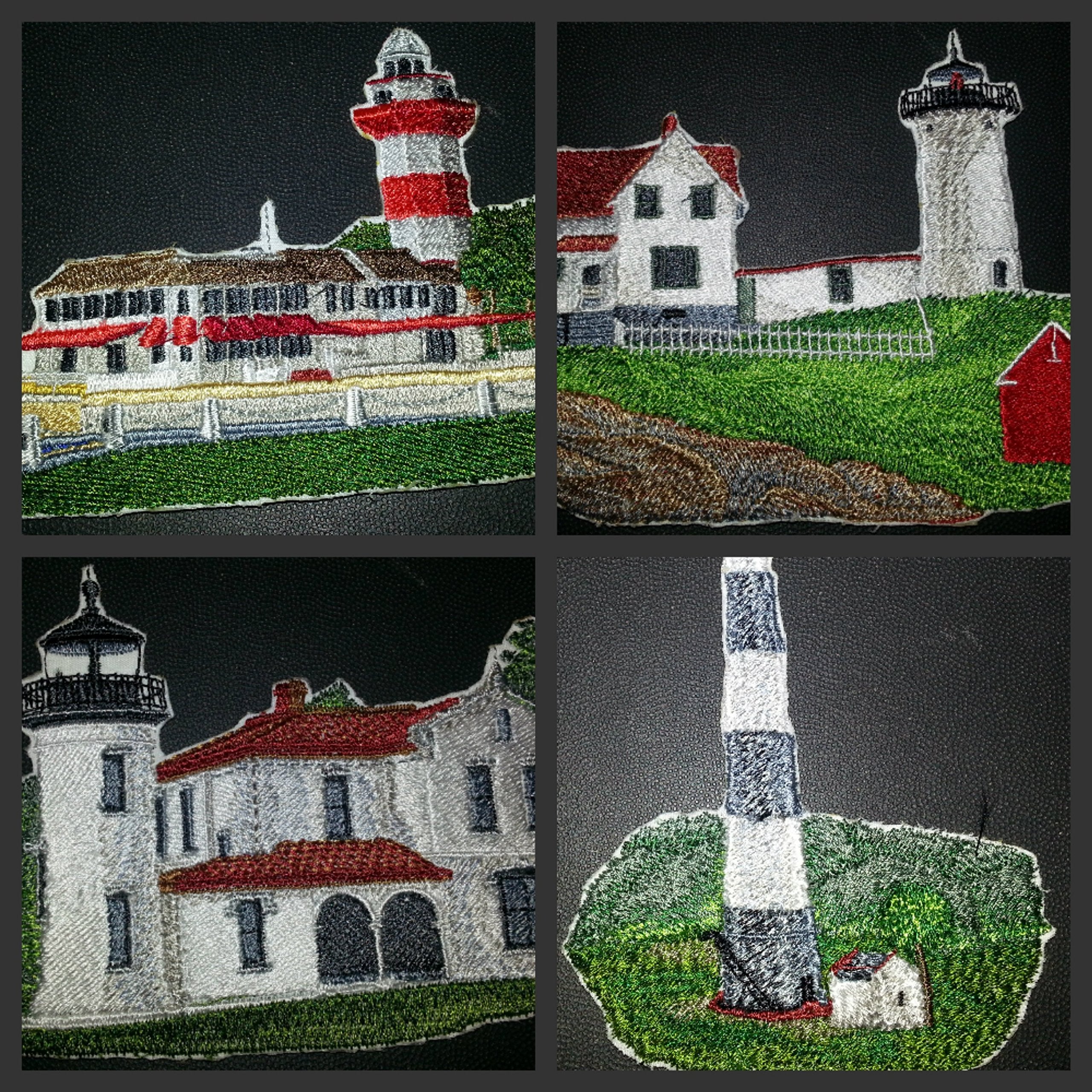 Parche bordado termoadhesivo "Capitán Veo la Luz", personalizado y único, para faro [Faro de Biloxi, Misisipi] [24 x 14,5 cm] [Hecho en EE. UU.]