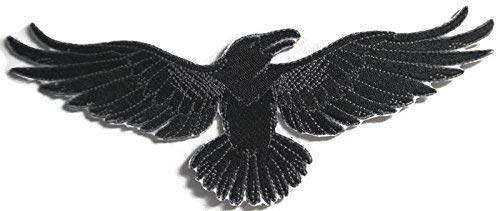 Custom and Unique Happy Halloween [Wild Side Raven] Embroidered Iron on/Sew Patch (8.1" x 5") [Made in USA]