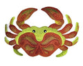 Nature's Bounty Crab Portraits [ Crab in Watercolor] / (8.95" x 5.85") ] embroidered iron-on patch