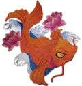 Asian Koi Fish embroidered iron-on patch