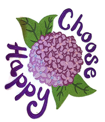 Amazing [Custom and Unique] Choose Happy Embroidered Iron on/Sew Patch (7.8" x 6.69") [Made in USA]