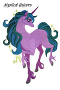 Mystical Unicorn (9.14" x 7") embroidered iron-on patch