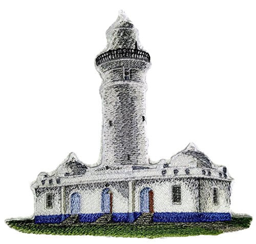 Custom and Unique Lighthouse [Macquarie Lighthouse] Embroidered Iron on/Sew Patch (6.25" x 5.8") [Made in USA]