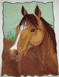 Spirit of Stallions portraits [Quarter Horse Portrait] / (11" x 8") ] embroidered iron-on patch