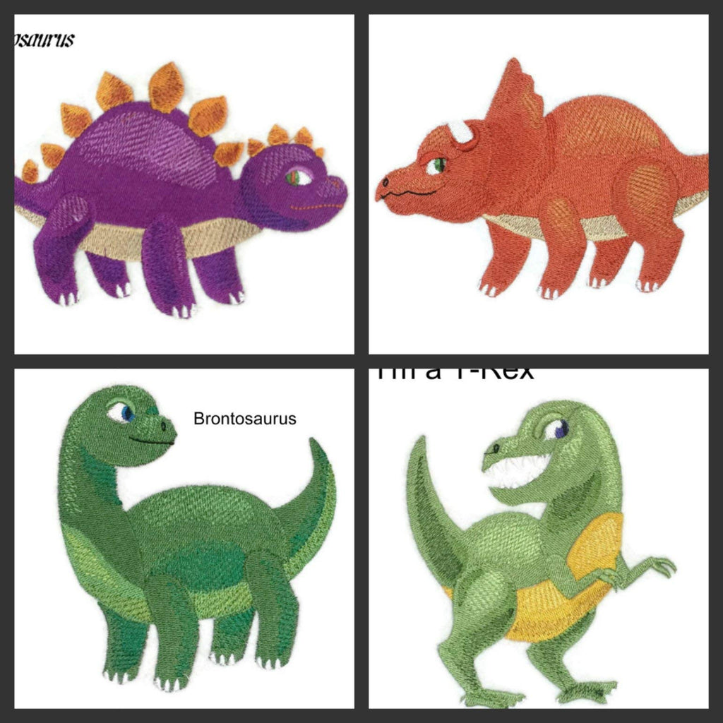 Dinosaurio personalizado y único [Soy un Triceratops] [Parche bordado para planchar o coser de 17 x 11 cm] [Hecho en EE. UU.]