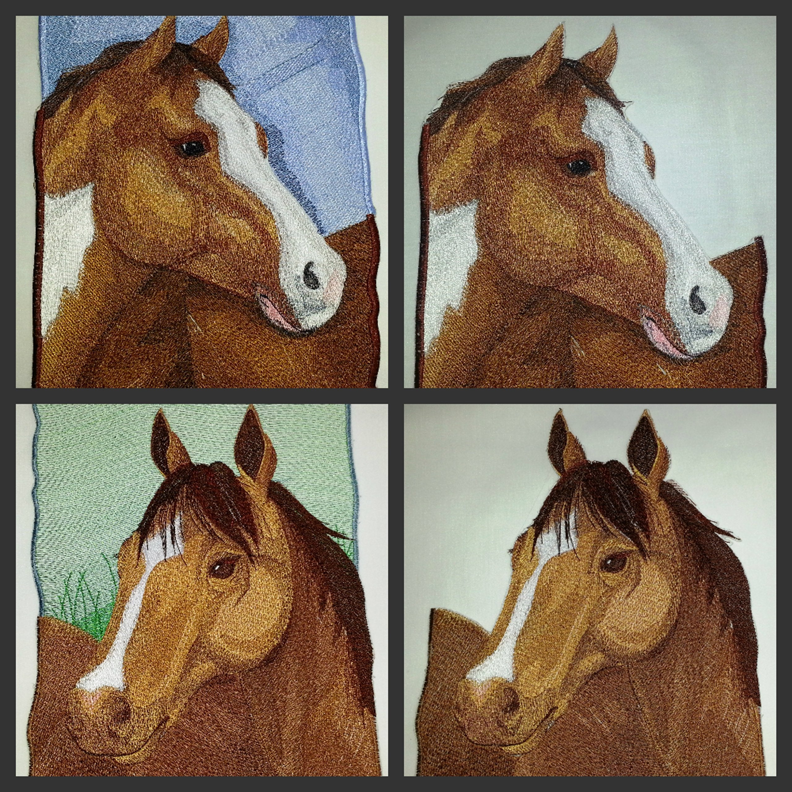 Custom and Unique Horse Face [Wild at Heart Stallion ] Embroidered Iron On/Sew Patch (7.56" x 7.8") Made in USA