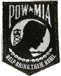 POW/MIA (3.7" x 2.7") embroidered iron-on patch