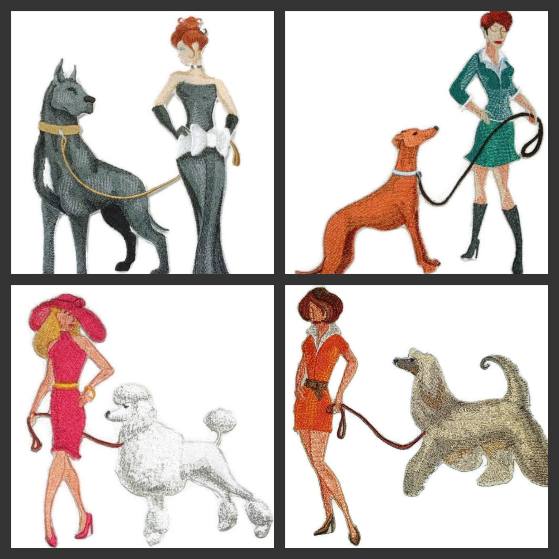 BeyondVision Amazing Custom Dog [Fashionista and Greyhound ] Embroidered Iron On/Sew Patch (7" x 6")[Made in USA]