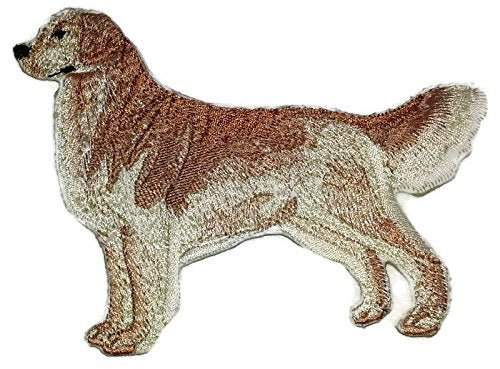 Amazing Custom Dog Portraits [Golden Retriever ] Embroidery Iron On/Sew Patch (5.4" x 4.8")[Made in USA]