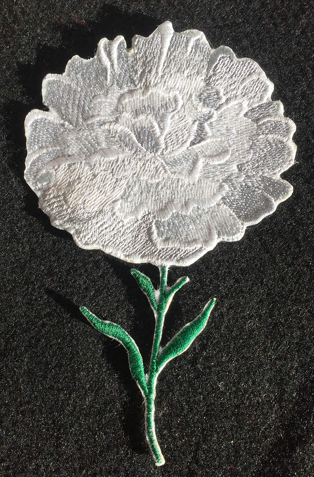 Custom and Unique (Bloom Carnation) A Inspirational Blooms Flower Embroidered Iron on/Sew Patch (3.8" x 6") [Made in USA]