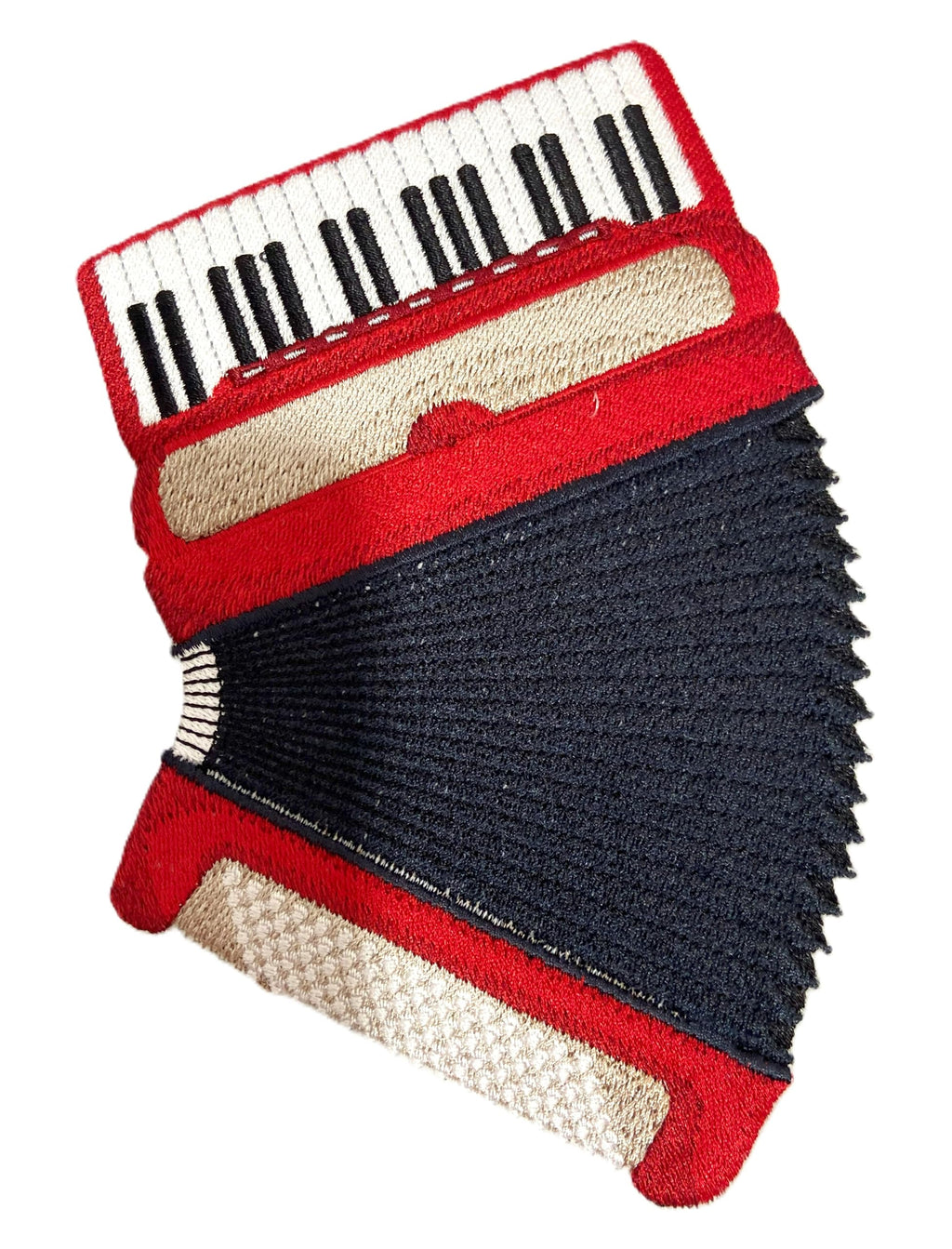Parche bordado para planchar o coser de Beyondvision Custom Musical Instruments [Acordeón] [17,3 cm (ancho) x 11,4 cm (alto)]