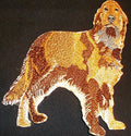 Irish Wolfhound (4.5" x 4") embroidered iron-on patch
