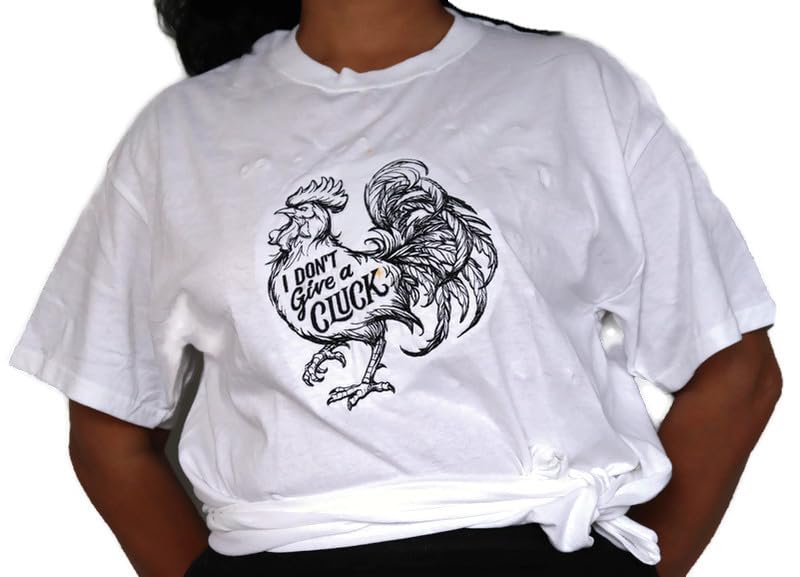 BeyondVision Custom Embroidered Womens T-Shirt (White, Large)