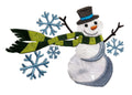 Wrapped Up in Winter Snowman / (5.1" x 7.9") [] embroidered iron-on patch