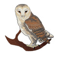 Barn Owl (6.1" x 6.29") embroidered iron-on patch