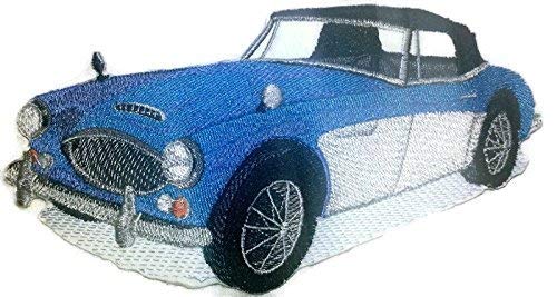 1966 Austin Healey Embroidered Patch (6.55" x 3.76") | Iron-On or Sew-On | Classic British Car Applique for Jackets, Vests & DIY Fashion