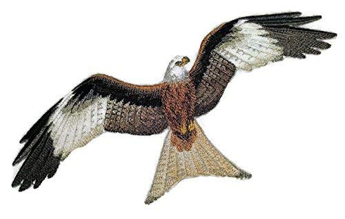 Nature Weaved in Threads, Amazing Birds Kingdom [Red Kite Flying [Custom and Unique] Embroidered Iron on/Sew Patch (9.5" x 6.8") [Made in USA]