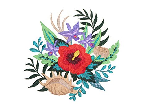 BeyondVision Custom 22" Embroidered [Tropical Oasis Medley] HeavyDuty Canvas Tote/Beach Bag