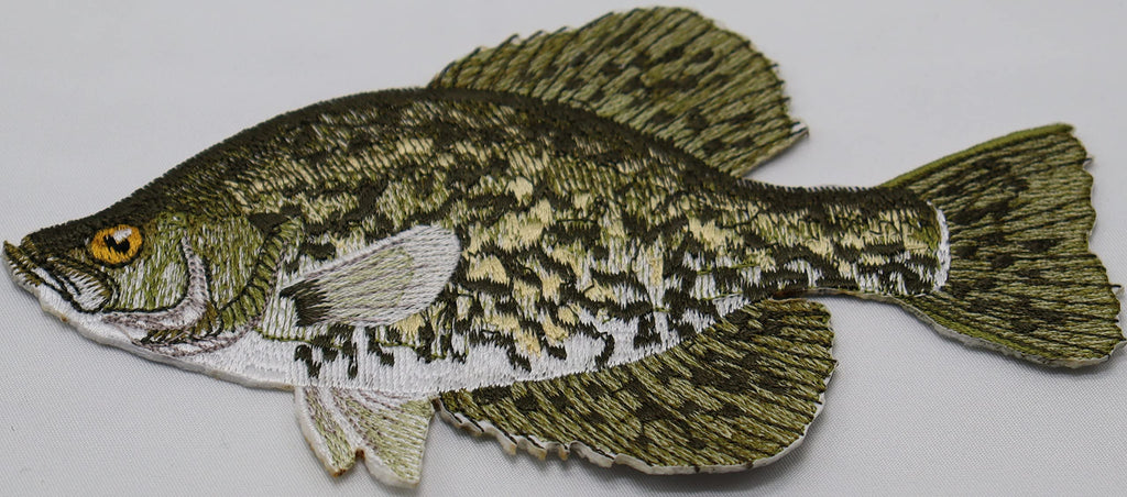 Nature's Bounty Beautiful Custom Fish Portraits [Crappie] Embroidered Iron On/Sew Patch (6" x 5") Made in USA]