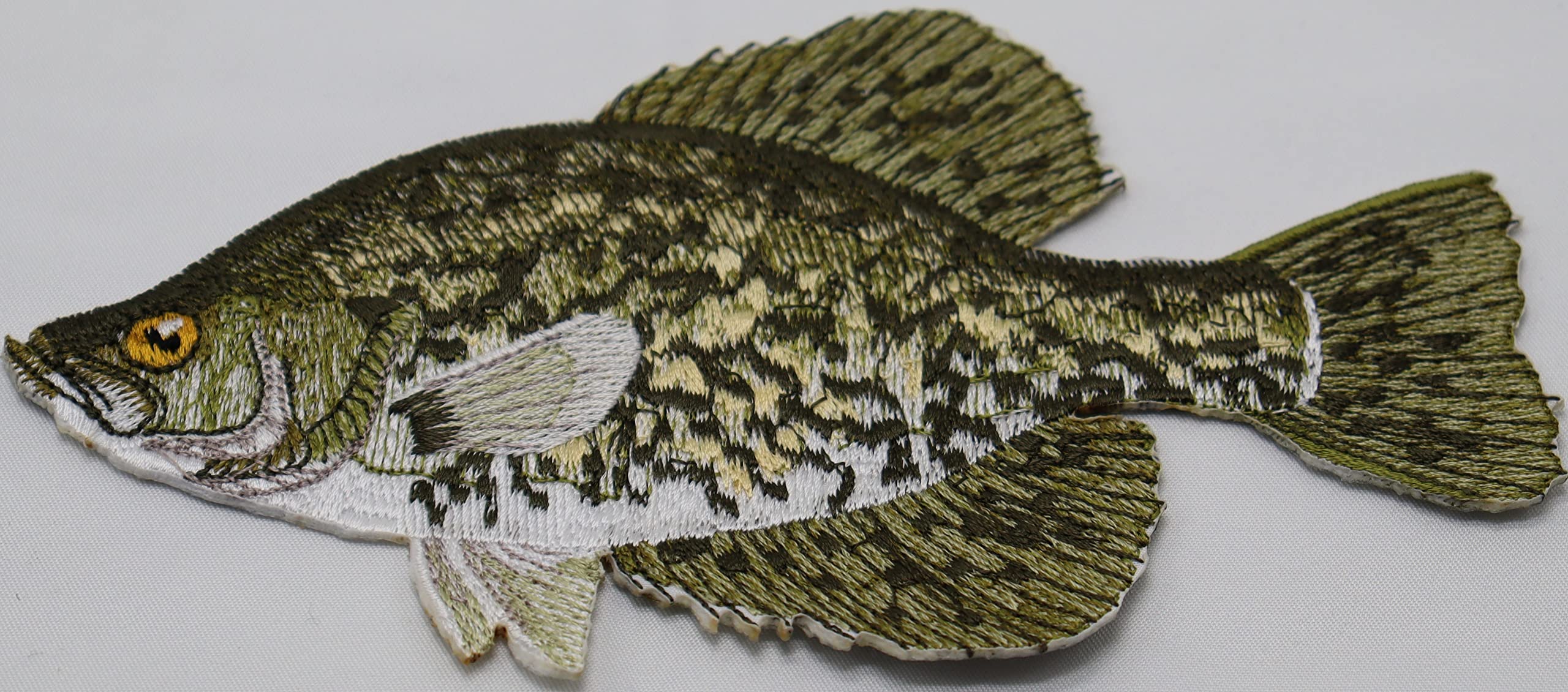 Nature's Bounty Beautiful Custom Fish Portraits [Crappie] Embroidered Iron On/Sew Patch (6" x 5") Made in USA]