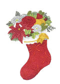 BeyondVision Merry Christmas Stocking Bouquet / (6.85" x 4.86") [] embroidered iron-on patch