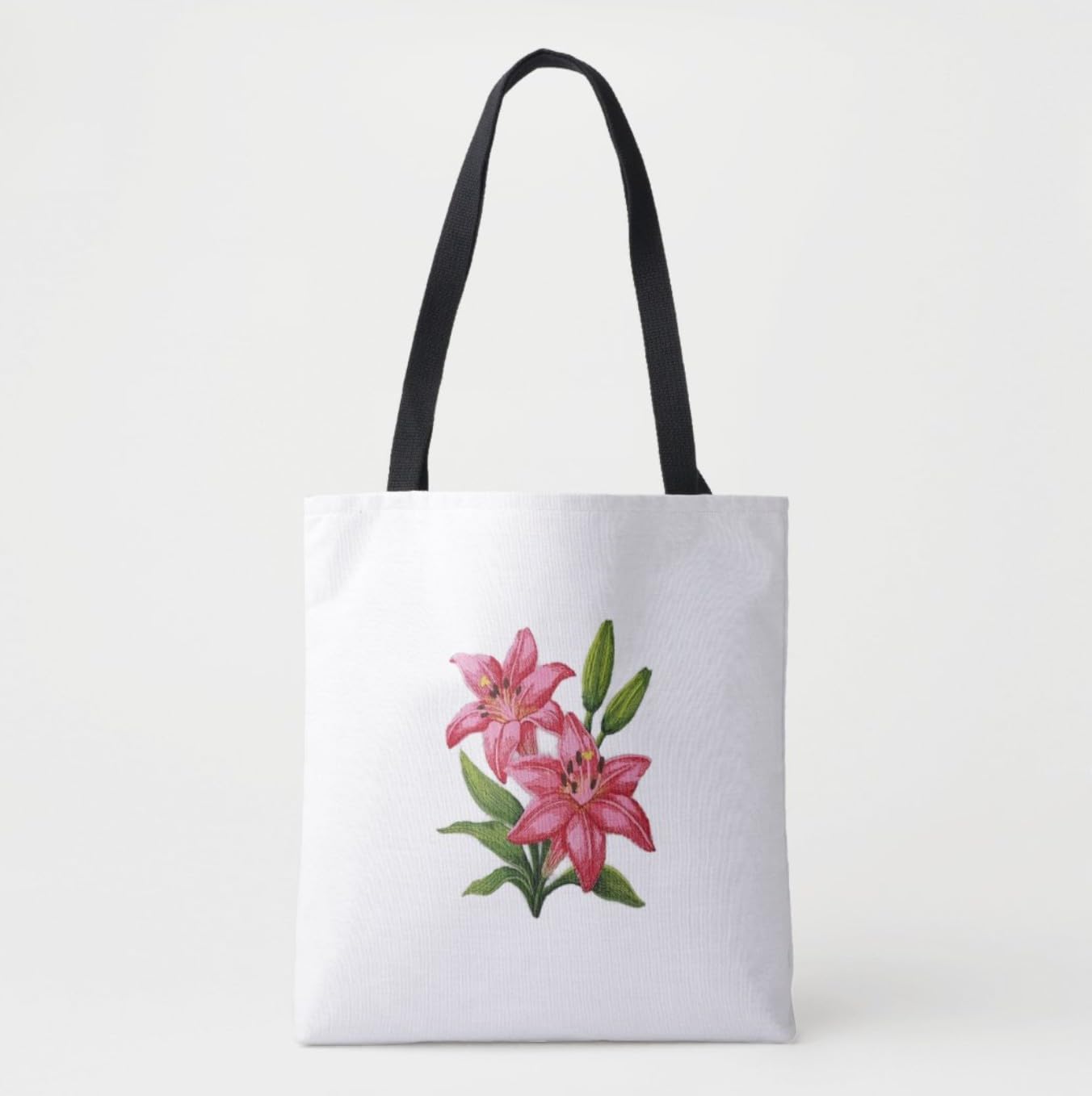 Parche bordado de flores de lirio rosa BeyondVision – Aplique floral grande de 15,87 x 18,8 cm para planchar o coser – Parche floral decorativo para chaquetas, vaqueros, bolsos y manualidades – Hecho en EE. UU.
