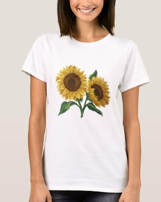 Sunflowers in Bloom Embroidered Patch DIY Iron-On or Sew-On Floral Applique for Jackets, Bags & Custom Fashion (6.19" x 5.86")