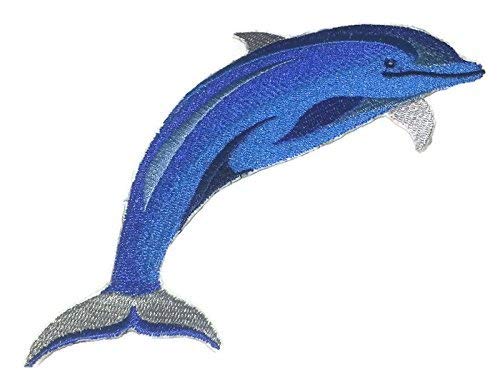 Nature's Bounty Beautiful Custom Fish Portraits [Dolphin] Embroidered Iron On/Sew Patch (6.5" x 3") Made in USA